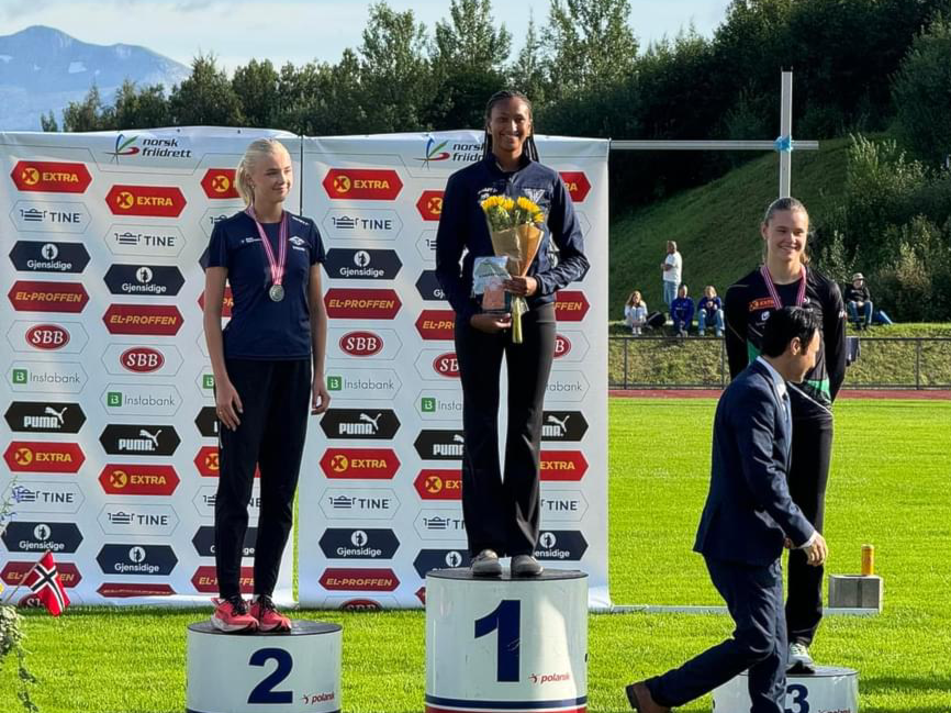 Jamila Isman tok gull i høyde under Jr.NM i Bodø